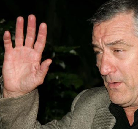Robert de Niro's right hand is featured with a Sydney line.